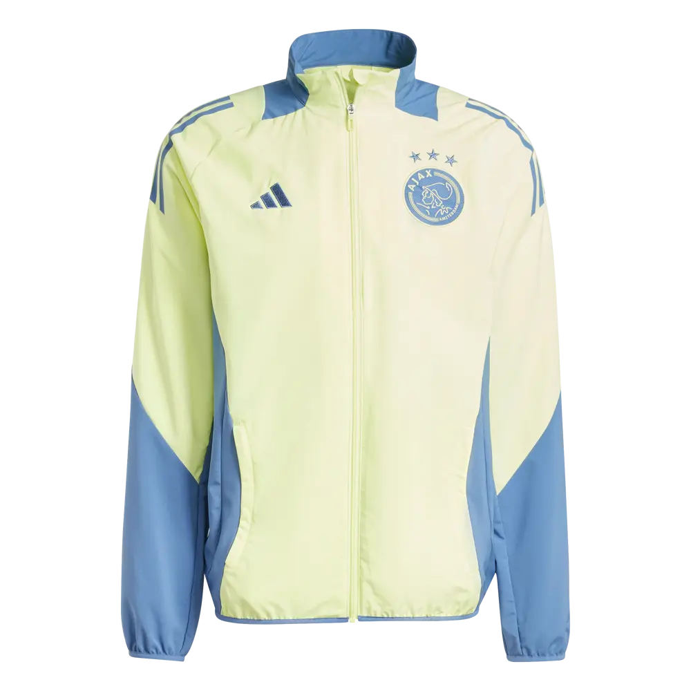 Conjunto Ajax Entrenamiento - 2024/2025 Rompe viento vista sobre fondo blanco