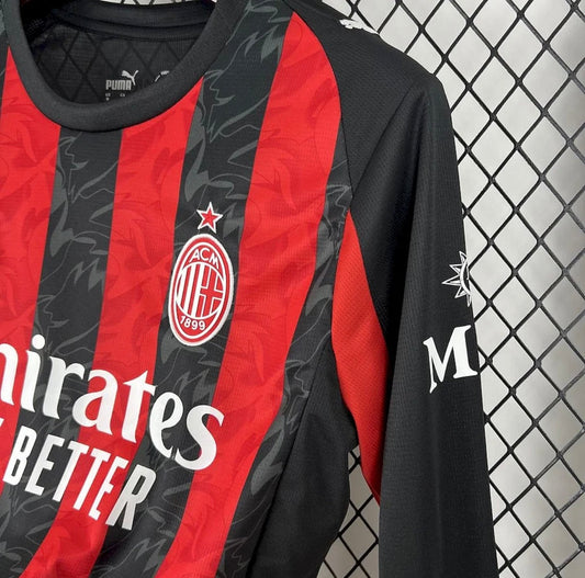 Camiseta AC Milan Local - Manga Larga 2025/26