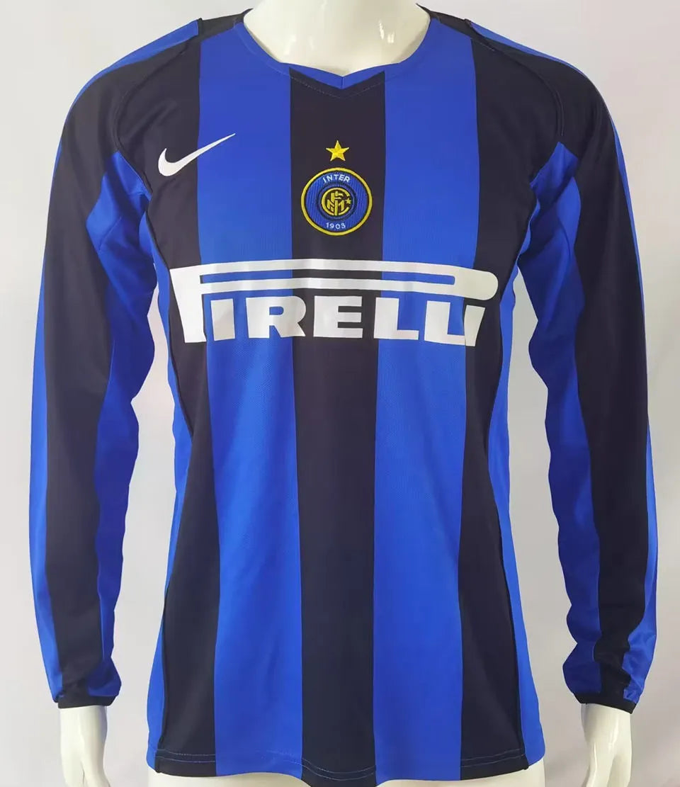 Camiseta Retro Inter de Milan Local Manga Larga 2004/2005
