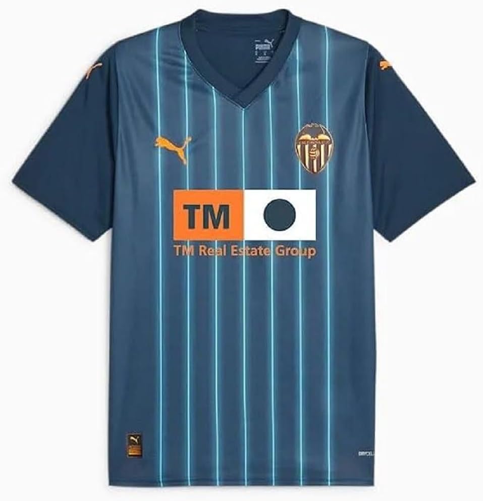 Camiseta Valencia Tercera 2023/2024 vista sobre fondo blanco
