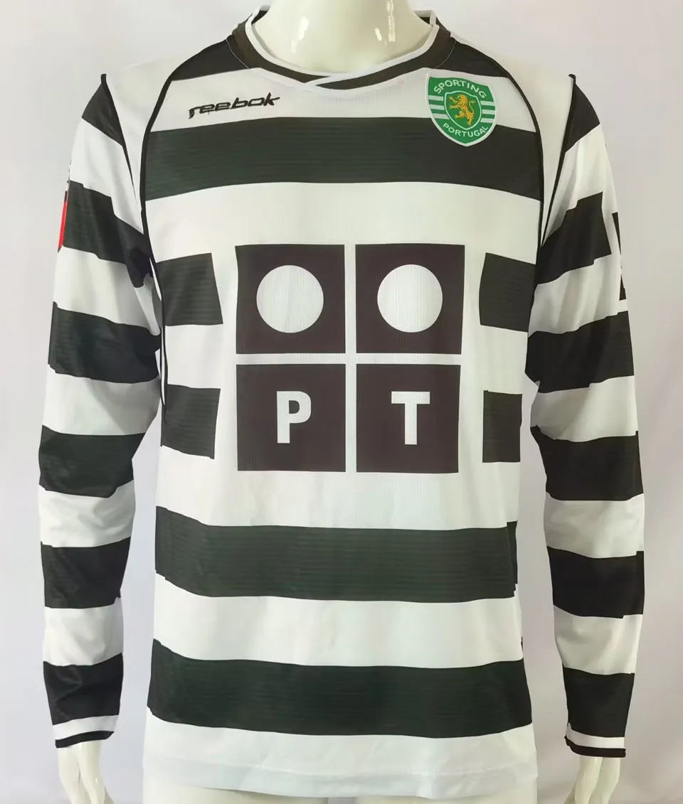 Camiseta Retro Sporting Lisboa Local 2001/2003 - Manga larga