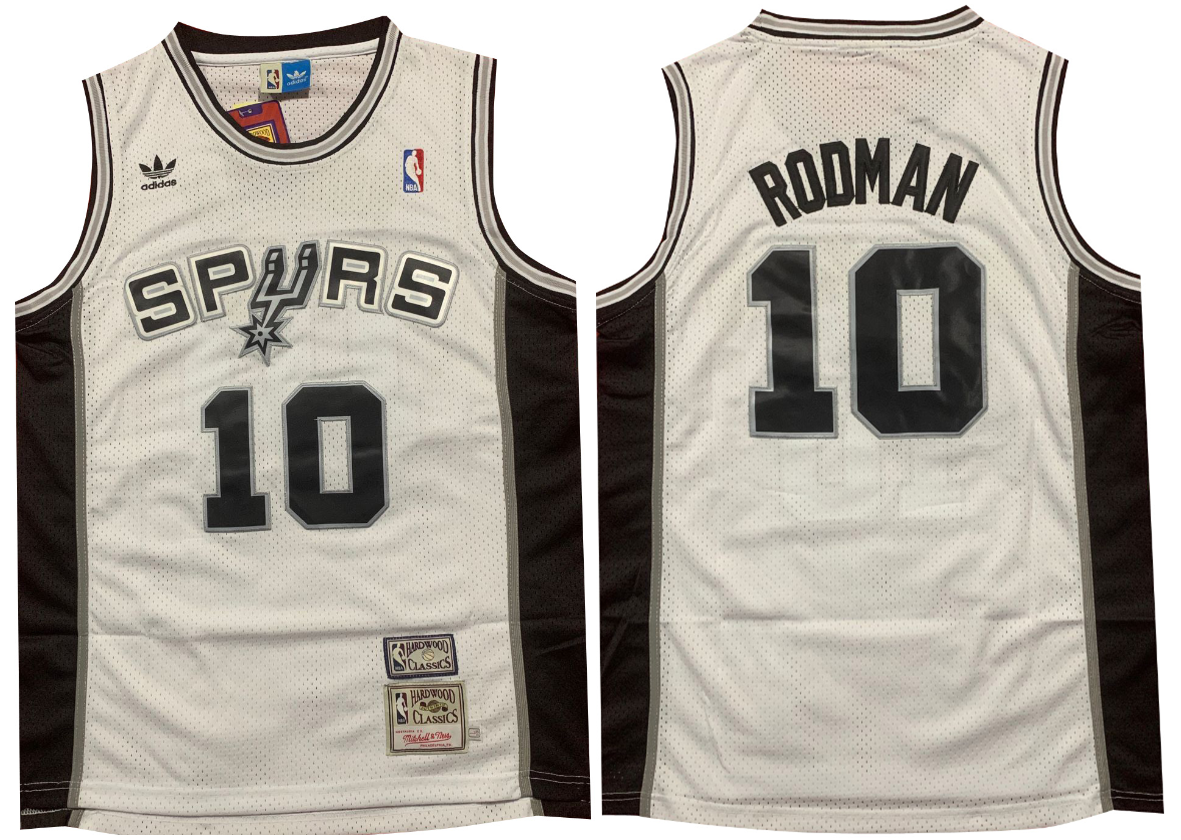 Camiseta San Antonio Spurs - Retro vista sobre fondo blanco