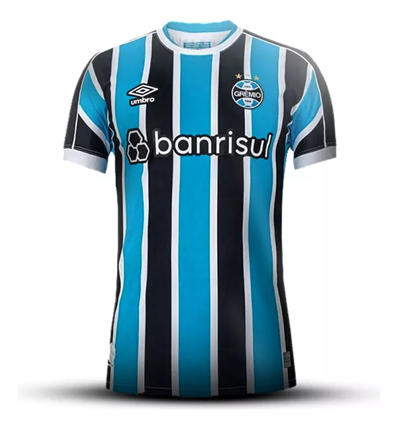 Camiseta Gremio local 2023/2024 vista sobre fondo blanco