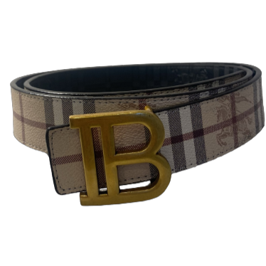 Cinto Burberry - reversible ⚡ TL STORE vista sobre fondo blanco