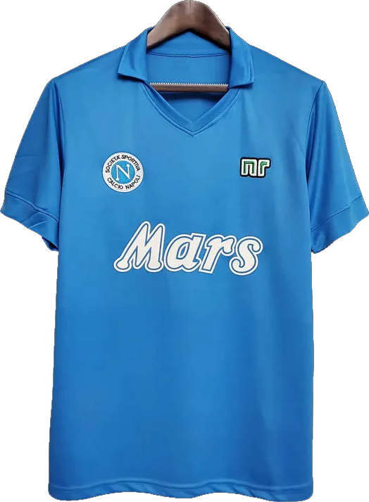 Camiseta Napoli Retro 1989/1990 vista sobre fondo blanco