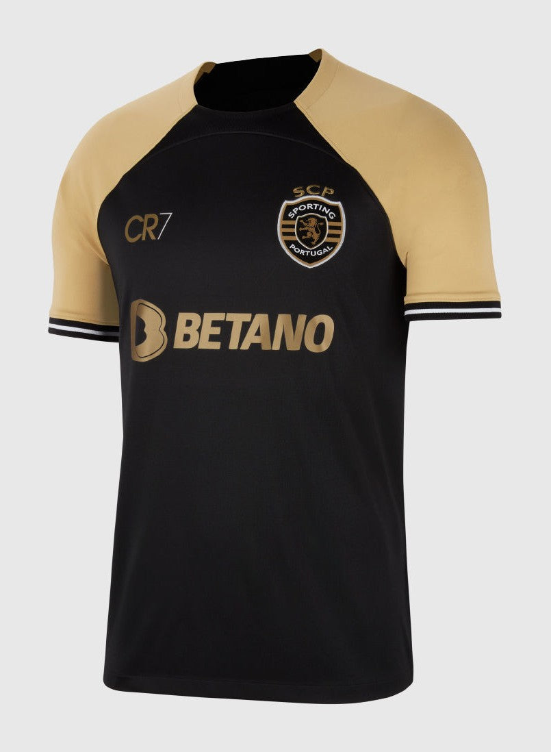 Camiseta Sporting de Lisboa Tercera 2023/2024 vista sobre fondo blanco