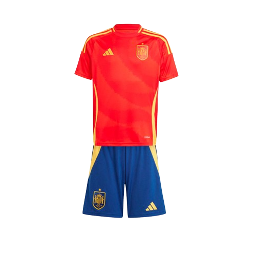 Camiseta + Short España local 2024/2025 - NIÑOS vista sobre fondo blanco