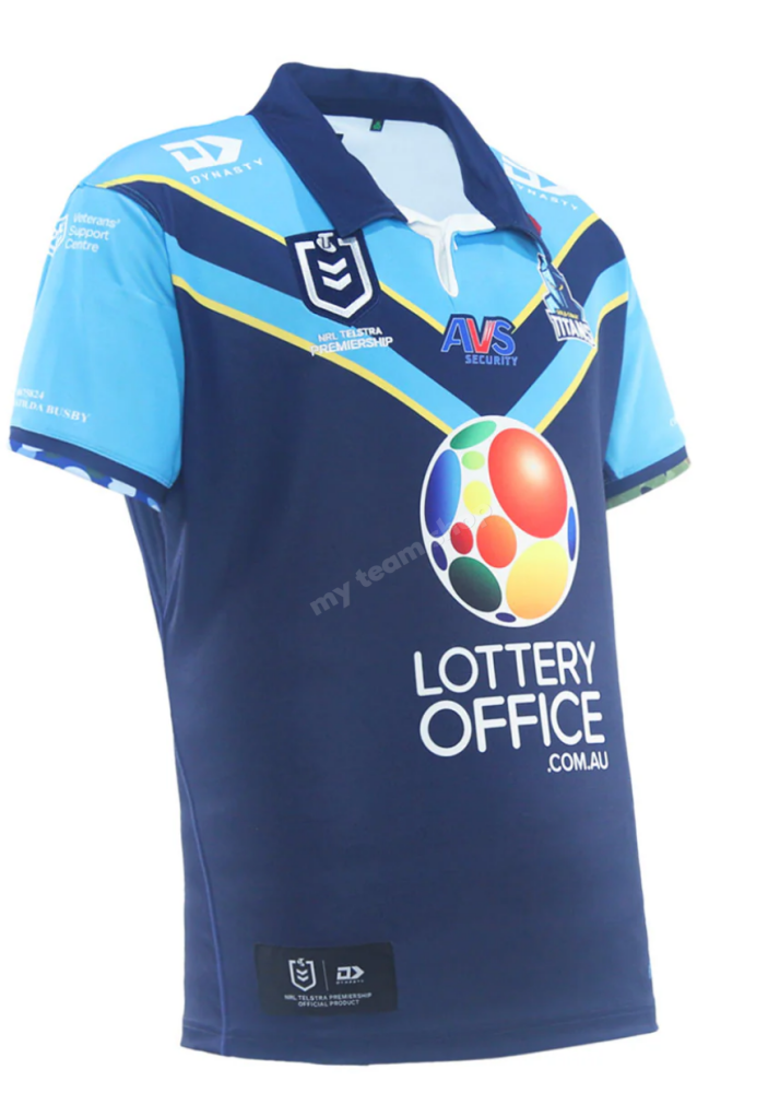 Camiseta Rugby GOLD COAST TITANS 2025 NRL ANZAC