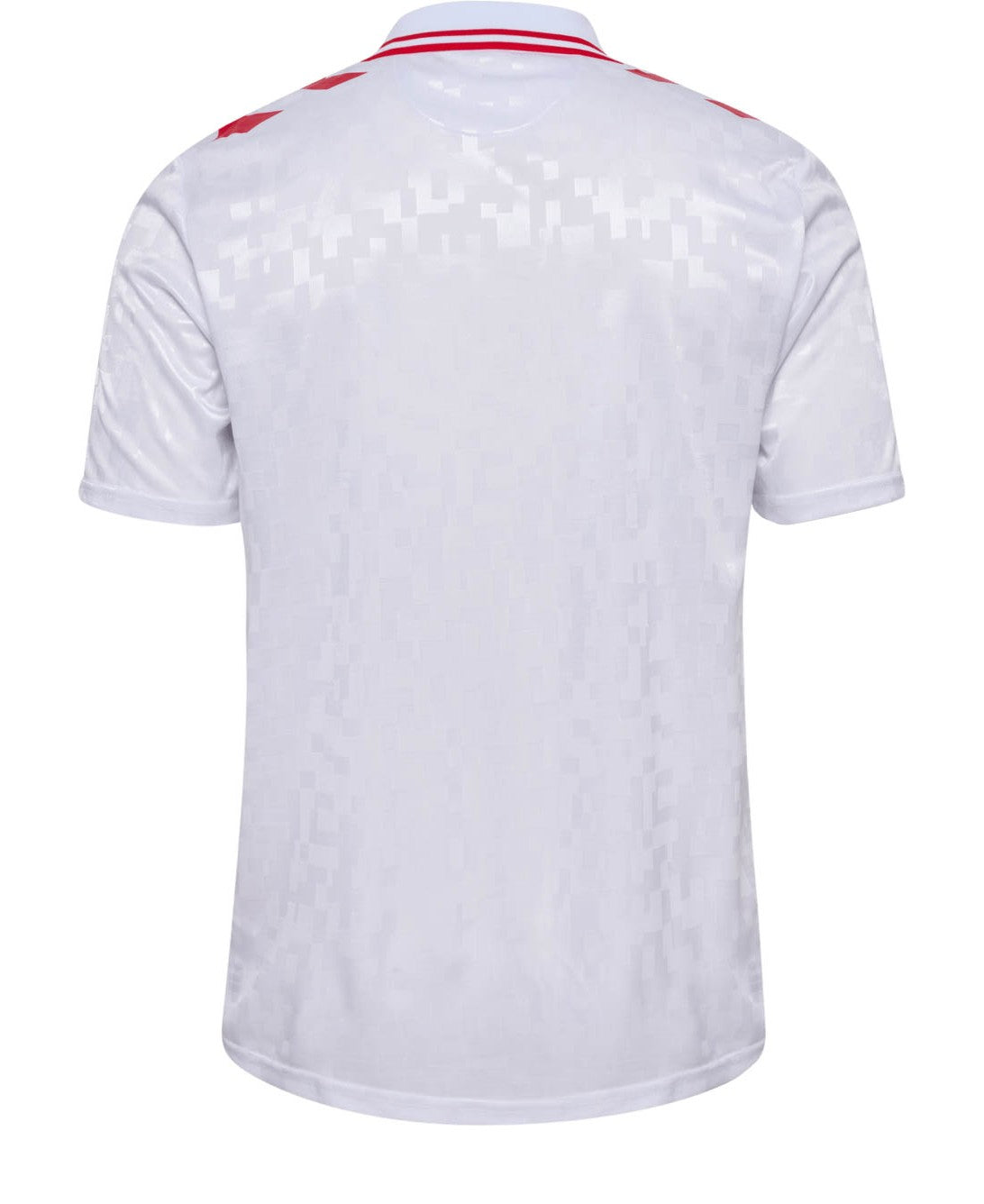 Camiseta Dinamarca alternativa - Eurocopa 2024 vista sobre fondo blanco