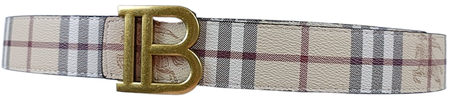 Cinto Burberry - reversible ⚡ TL STORE vista sobre fondo blanco