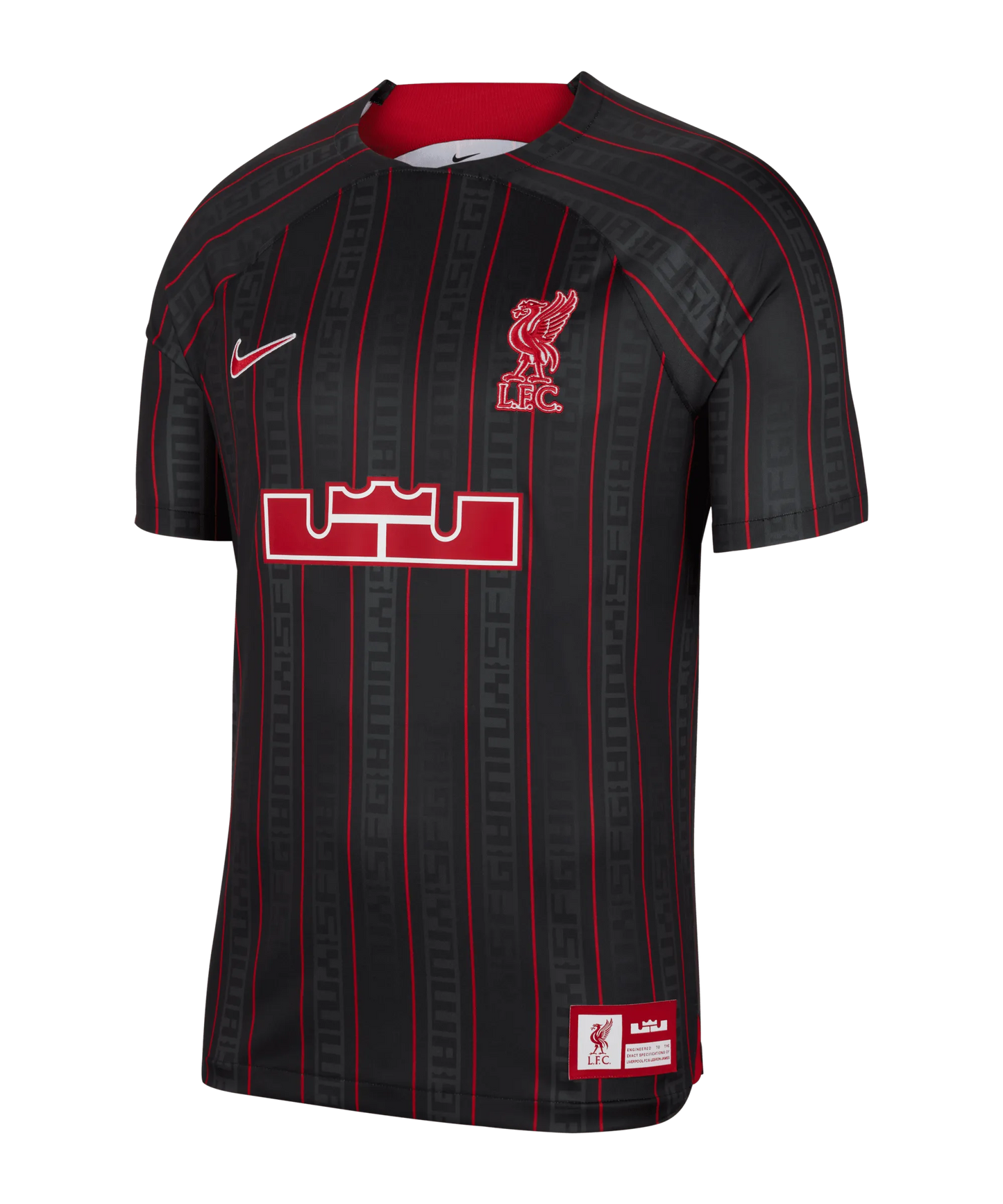 Camiseta Liverpool x Lebron 2022/2023 vista sobre fondo blanco
