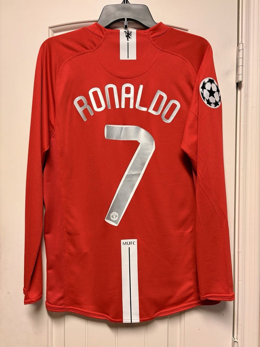 Camiseta Retro RONALDO CRISTIANO 2007-08 Manchester United Manga Larga