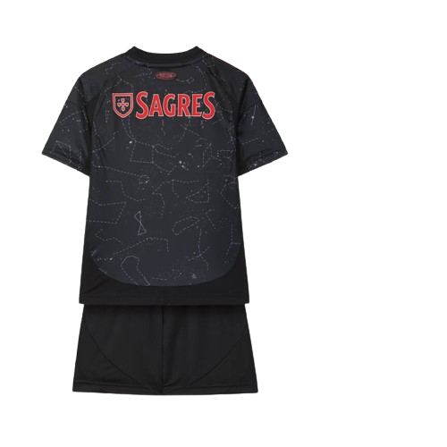 Camiseta + short Benfica alternativa 2024/2025 - NIÑOS vista sobre fondo blanco