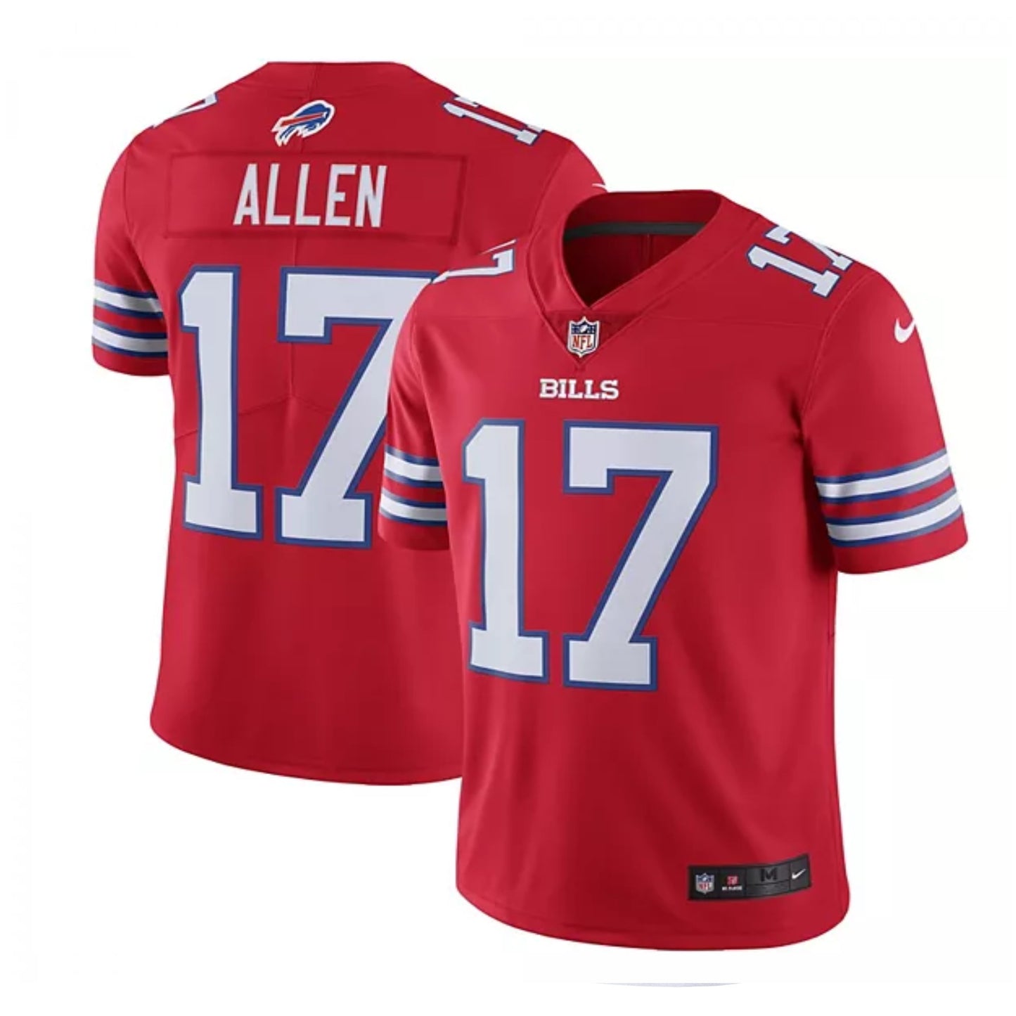 Camiseta Buffalo bills visitante 2021/2022 vista sobre fondo blanco