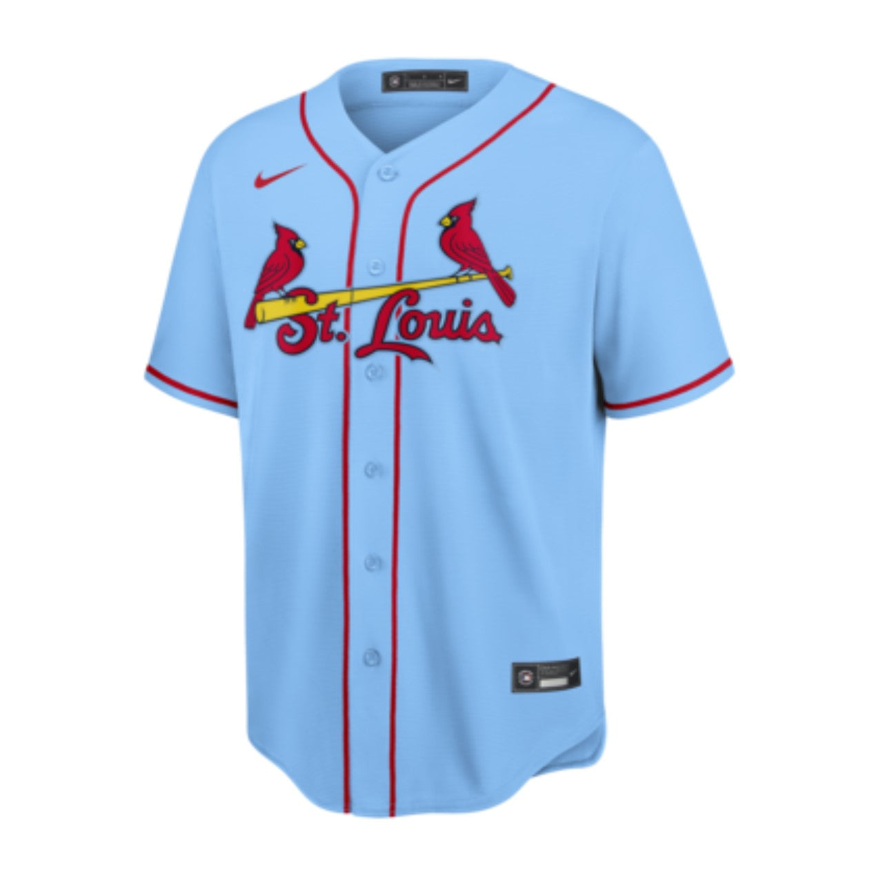 Camiseta Cardenales de San Luis tercera vista sobre fondo blanco