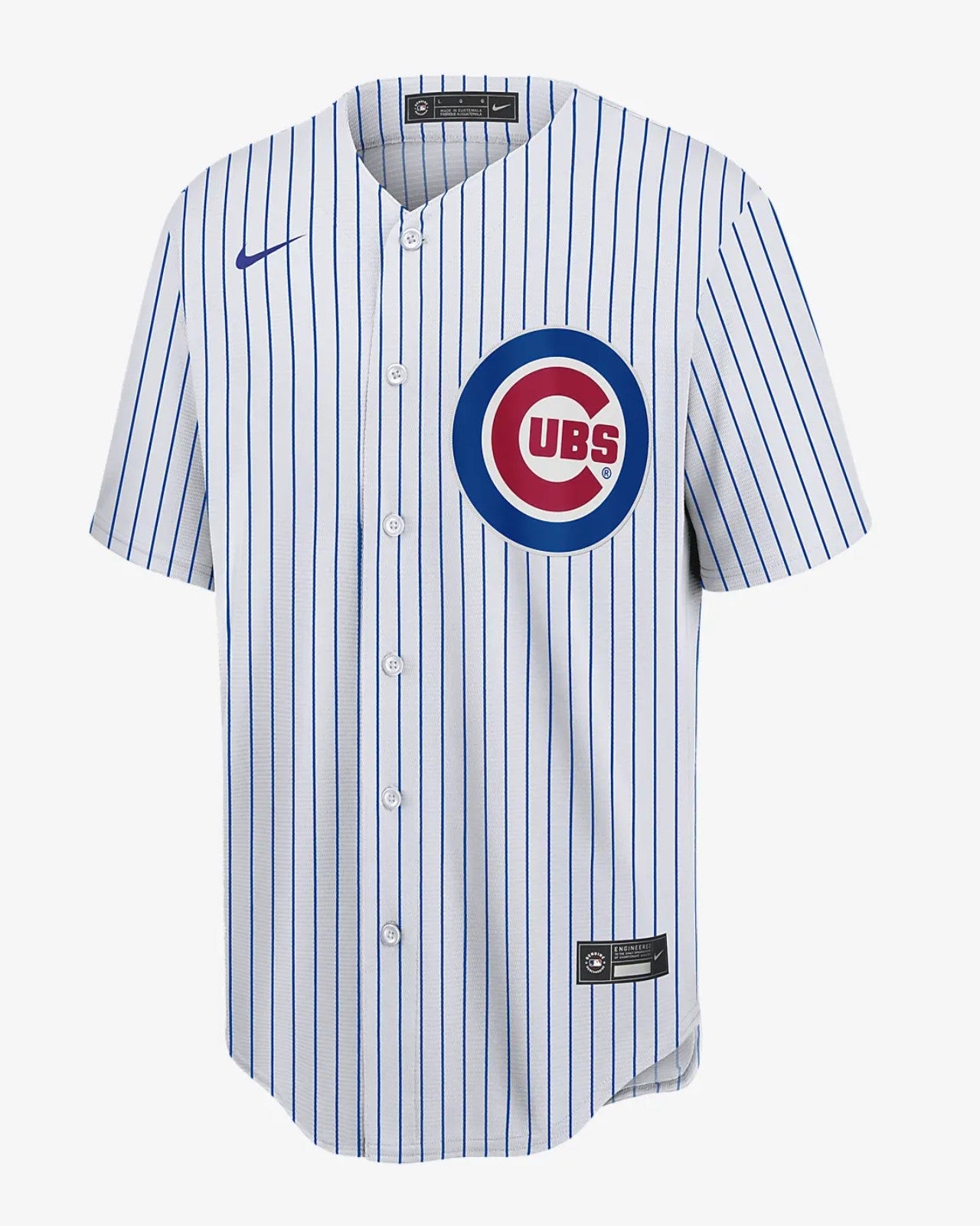 Camiseta Chicago Cubs local vista sobre fondo blanco