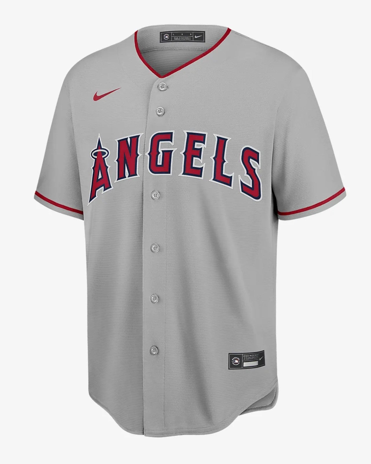 Camiseta Los angeles angels tercera vista sobre fondo blanco