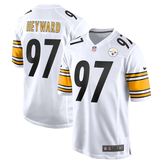 Camiseta Pittsburgh Steelers visitante 2021/2022 vista sobre fondo blanco