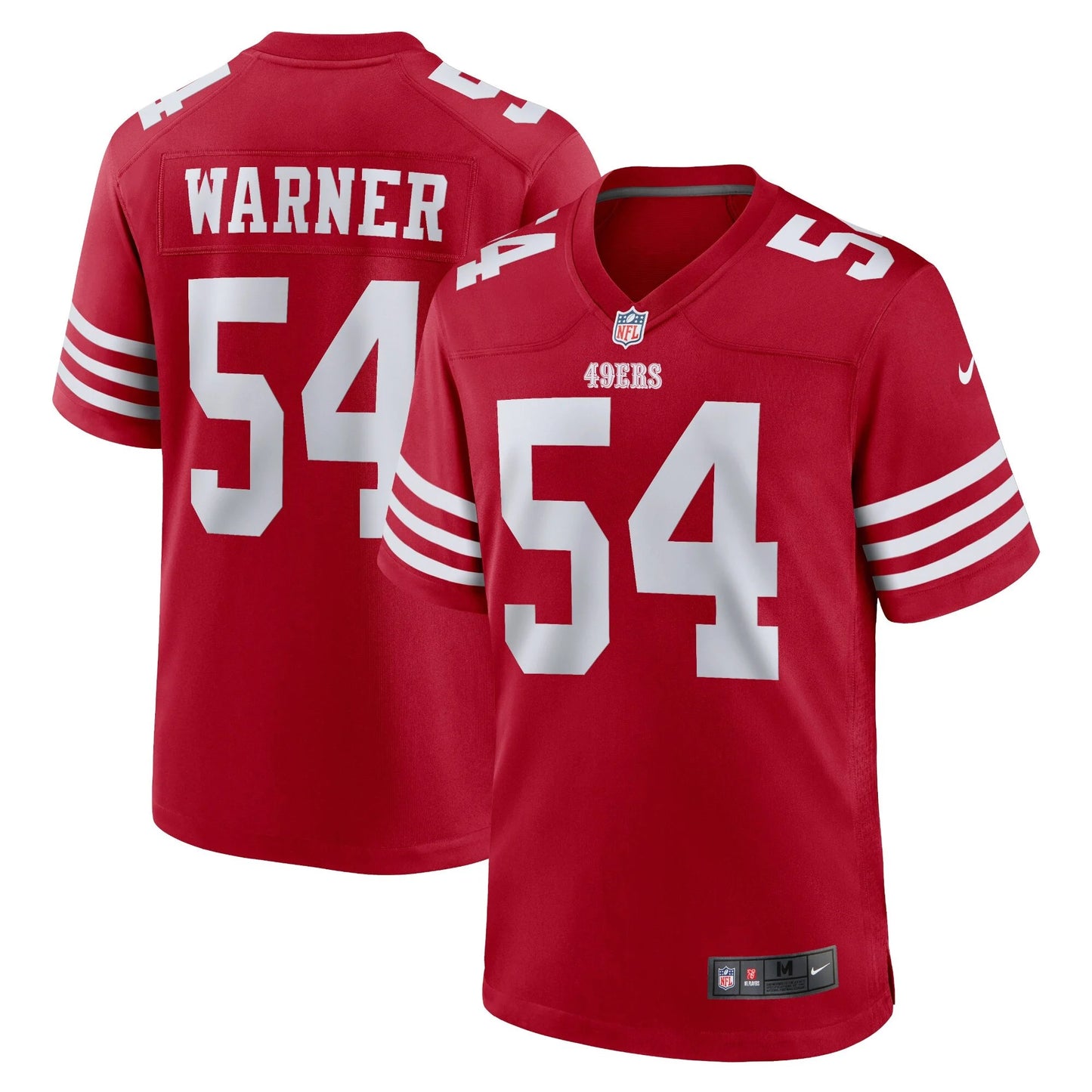 Camiseta San Francisco 49ers local 2021/2022 vista sobre fondo blanco