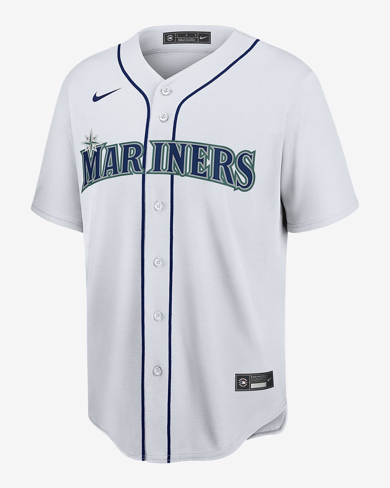 Camiseta Seattle Mariners local vista sobre fondo blanco