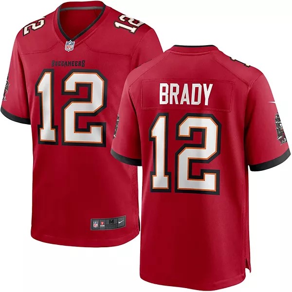 Camiseta Tampa Bay Buccaneers local 2021/2022 vista sobre fondo blanco