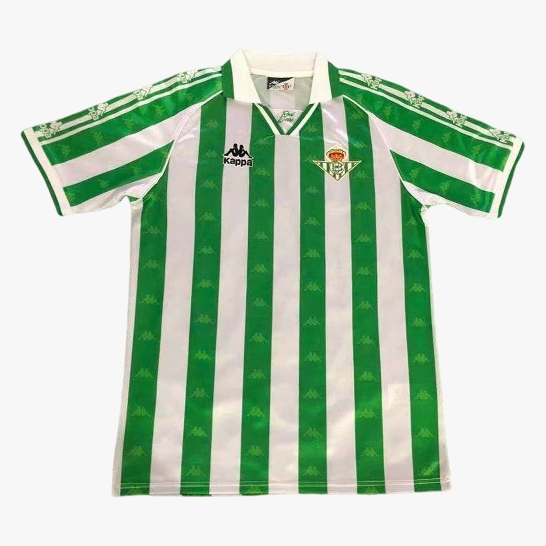 Camiseta Real Betis retro 1995/97 vista sobre fondo blanco