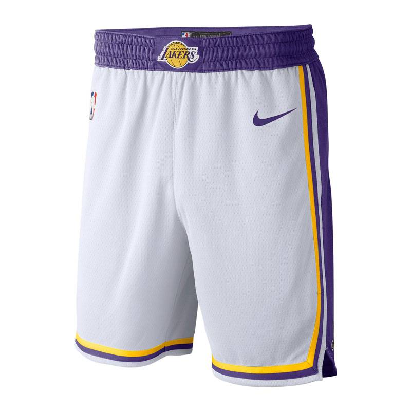 Short NBA Los Angeles Lakers 2020/2021 vista sobre fondo blanco