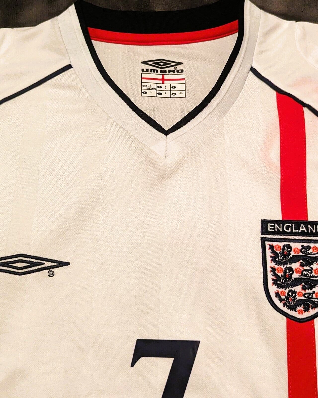 Camiseta Retro BECKHAM DAVID 2002-03 Inglaterra