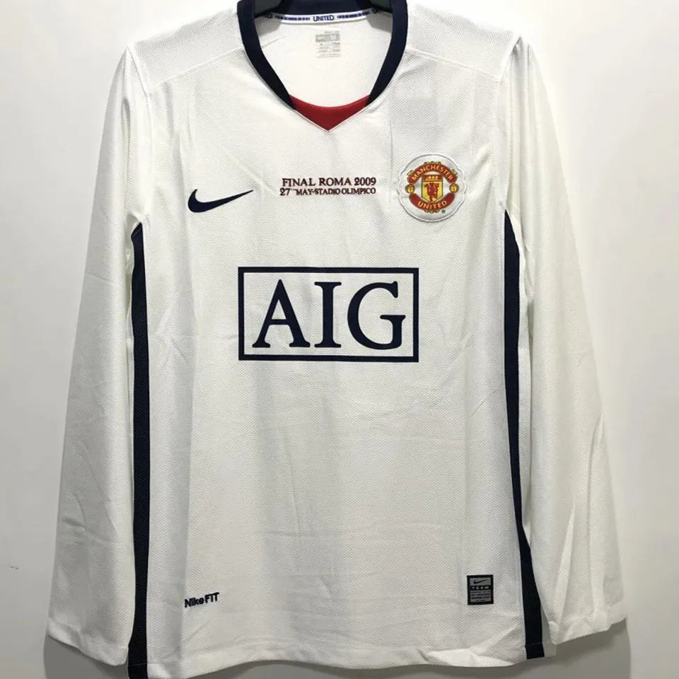 Camiseta Retro Manchester United Alternativa Manga larga 2008/2009