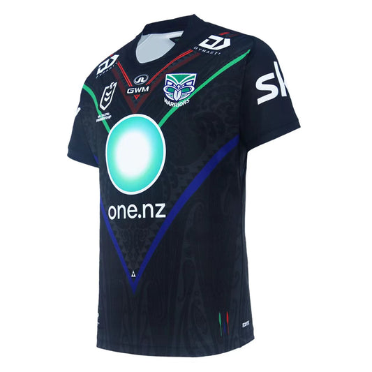 Camiseta Rugby New Zealand Warriors 2024 vista sobre fondo blanco