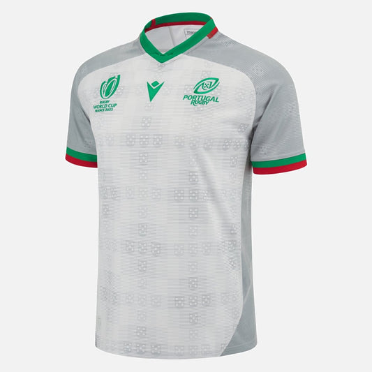 Camiseta Rugby Portugal alternativa - RWC '23 vista sobre fondo blanco