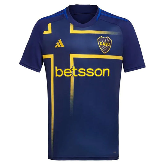 Camiseta Boca Juniors tercera 2024/2025 vista sobre fondo blanco