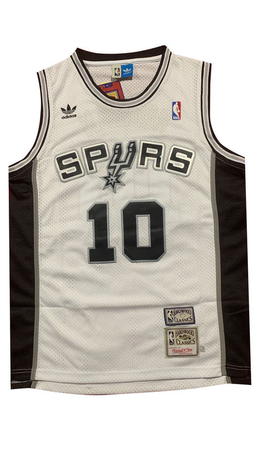 Camiseta San Antonio Spurs - Retro vista sobre fondo blanco