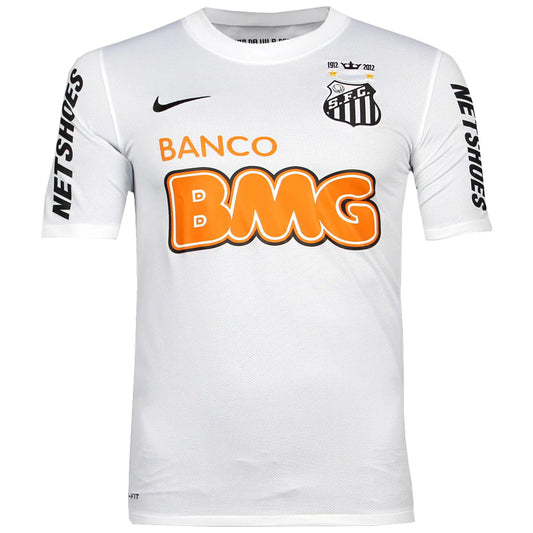 Camiseta Santos F.C Retro 2012/2013 vista sobre fondo blanco