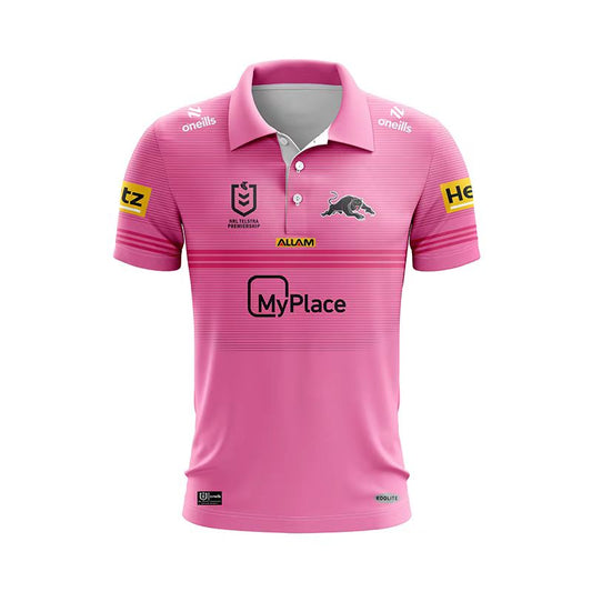 Camiseta Rugby Penrith Panthers 2024 - Polo vista sobre fondo blanco