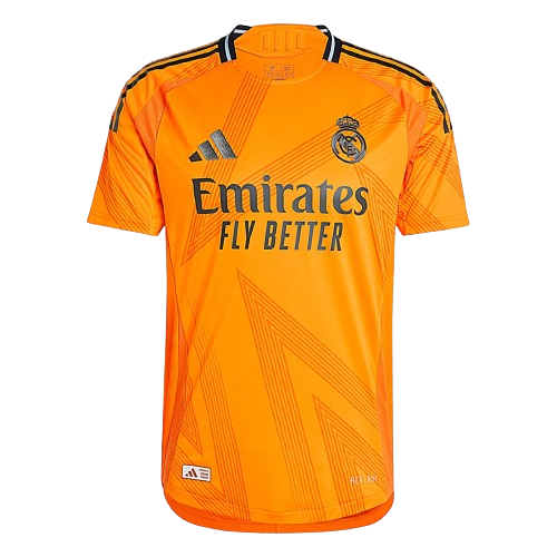 Camiseta Real Madrid alternativa 2024/2025 vista sobre fondo blanco