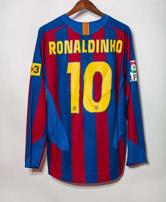 Camiseta Retro RONALDINHO Barcelona 2005/06 Manga Larga