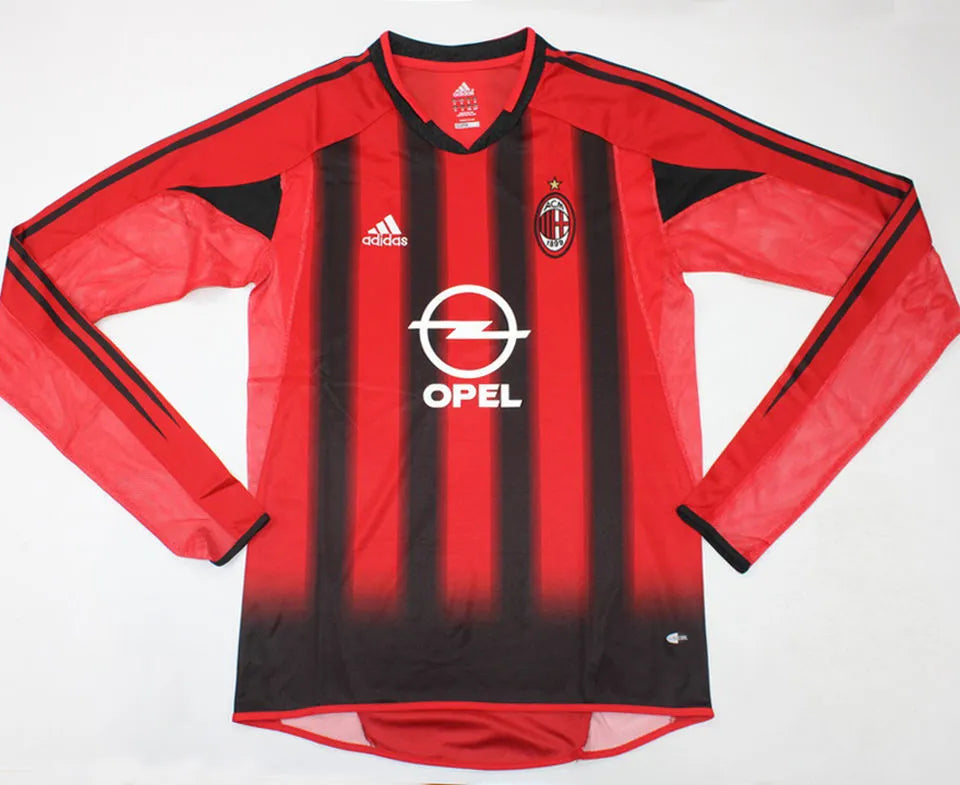 Camiseta retro AC Milan Local Manga Larga 2004/2005