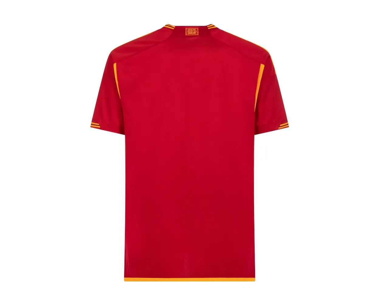 Camiseta AS Roma local 2023/2024 vista sobre fondo blanco