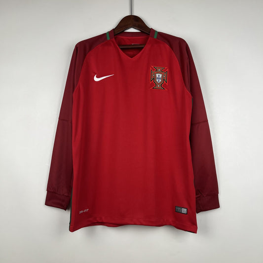 Camiseta Retro Portugal Local Manga larga 16/17
