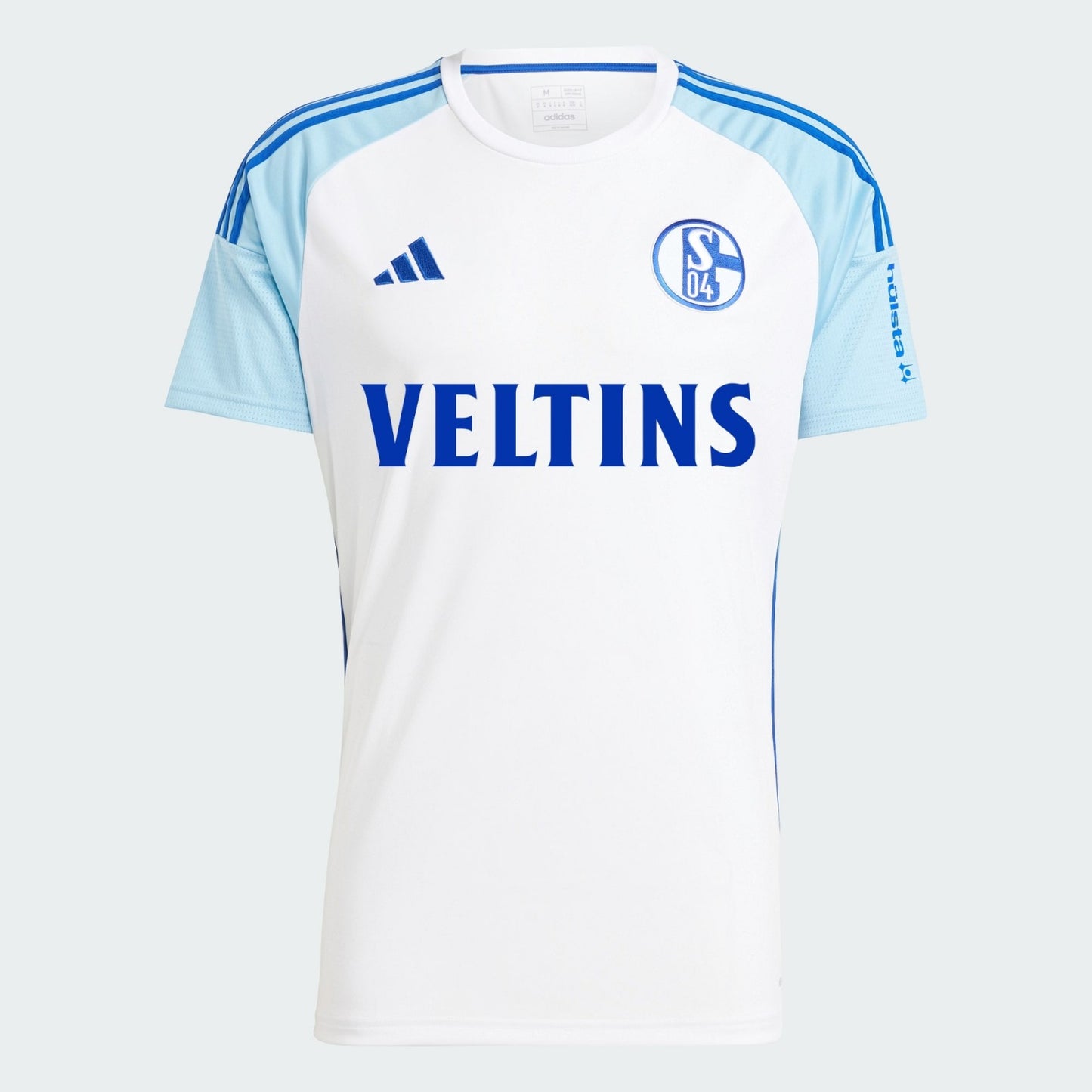 Camiseta Schalke 04 alternativa 2023/2024 vista sobre fondo blanco