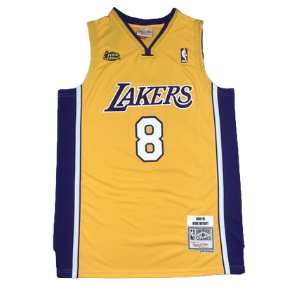 Camiseta Los angeles Lakers Retro 2000/2001 - Homenaje vista sobre fondo blanco