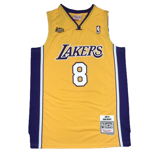 Camiseta Los angeles Lakers Retro 2000/2001 - Homenaje vista sobre fondo blanco