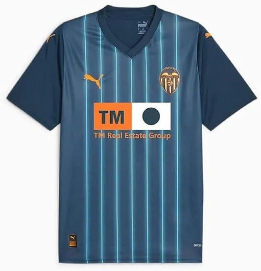 Camiseta Valencia Tercera 2023/2024 vista sobre fondo blanco