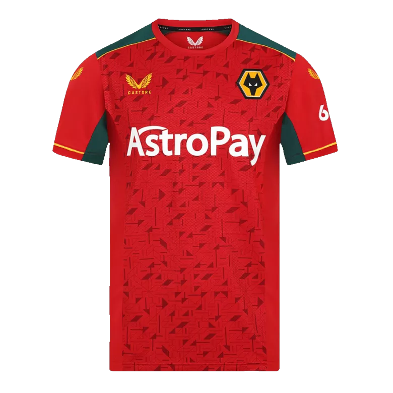 Camiseta Wolverhampton alternativa 2023/2024 vista sobre fondo blanco