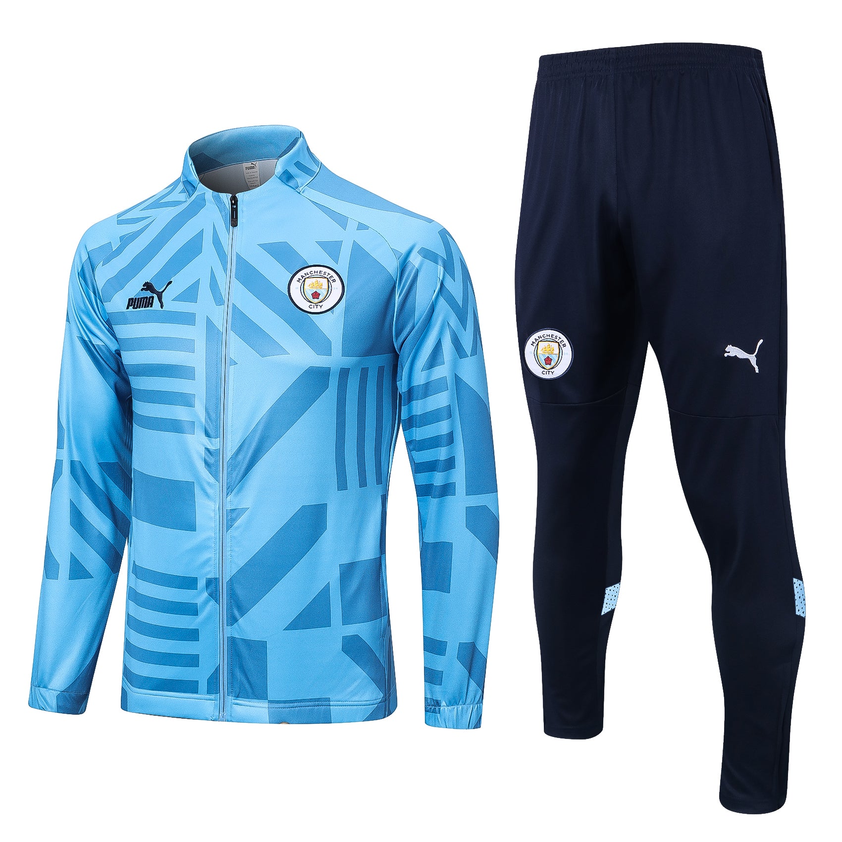 Conjunto Manchester City 2022/2023 ⚡ vista sobre fondo blanco