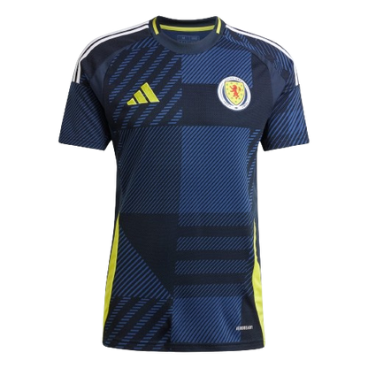 Camiseta Escocia local - Eurocopa 2024 vista sobre fondo blanco