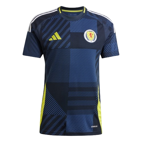 Camiseta Escocia local - Eurocopa 2024 vista sobre fondo blanco