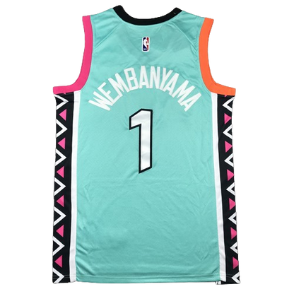 Camiseta San Antonio Spurs 2022 - City vista sobre fondo blanco