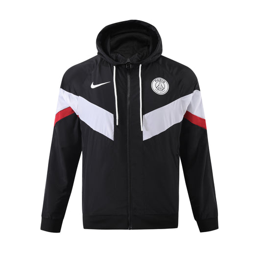 Campera PSG rompe viento 2024 vista sobre fondo blanco
